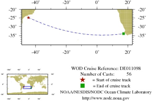NODC Cruise DE-11098 Information