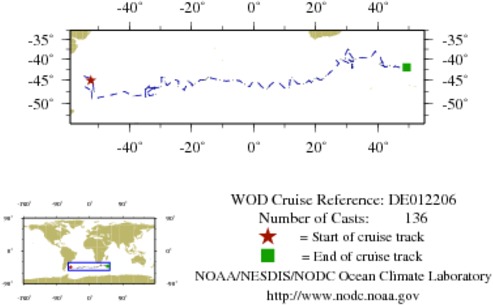 NODC Cruise DE-12206 Information