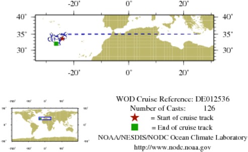 NODC Cruise DE-12536 Information