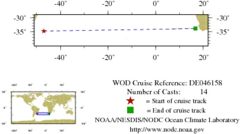 NODC Cruise DE-46158 Information
