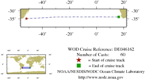 NODC Cruise DE-46162 Information