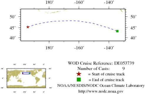 NODC Cruise DE-53739 Information