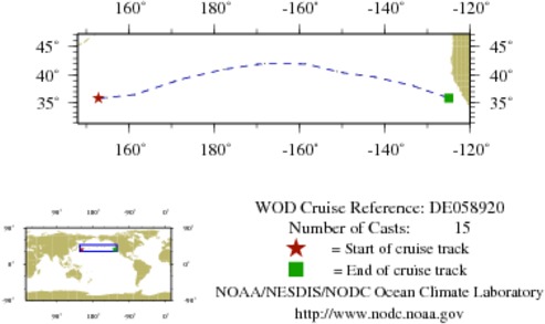 NODC Cruise DE-58920 Information