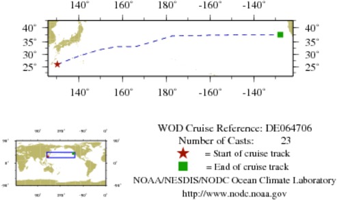 NODC Cruise DE-64706 Information
