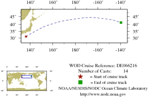 NODC Cruise DE-66216 Information