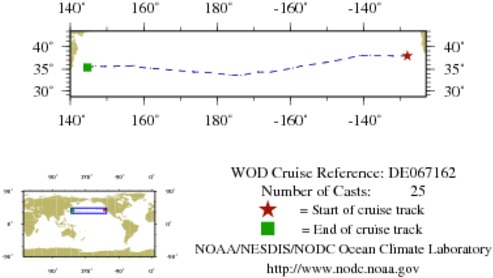 NODC Cruise DE-67162 Information