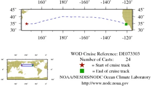NODC Cruise DE-73303 Information