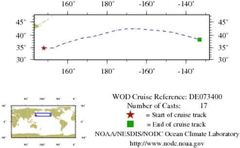 NODC Cruise DE-73400 Information