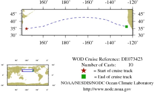 NODC Cruise DE-73423 Information