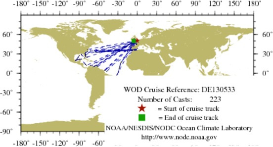 NODC Cruise DE-130533 Information