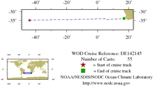 NODC Cruise DE-142145 Information