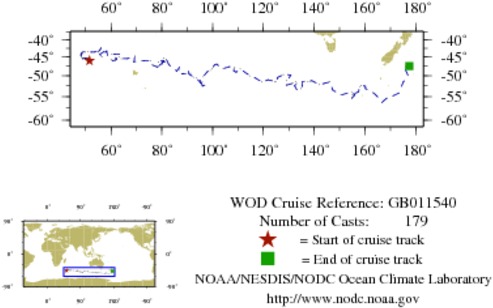 NODC Cruise GB-11540 Information