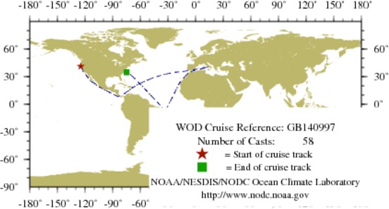 NODC Cruise GB-140997 Information