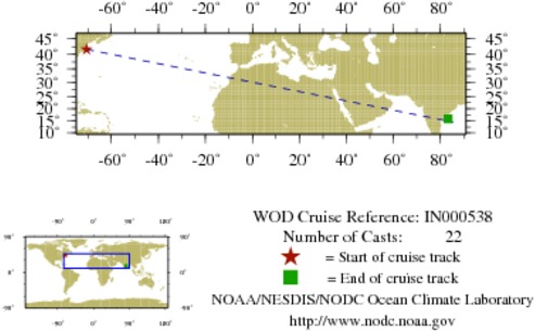 NODC Cruise IN-538 Information