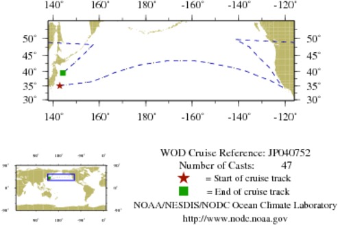 NODC Cruise JP-40752 Information