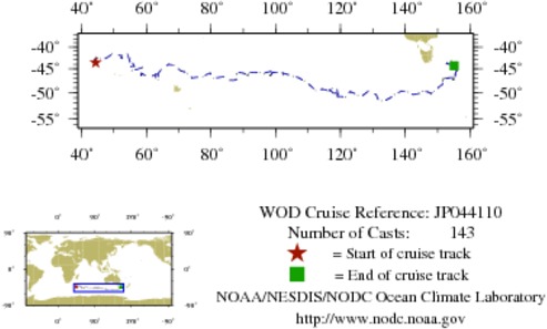 NODC Cruise JP-44110 Information