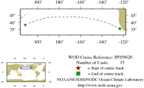 NODC Cruise JP-58626 Information