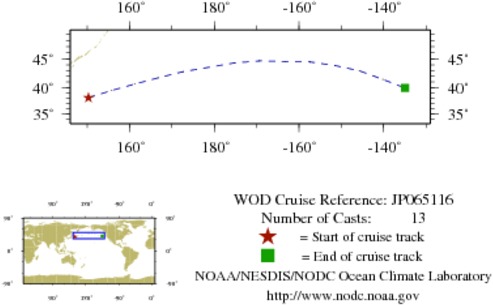 NODC Cruise JP-65116 Information