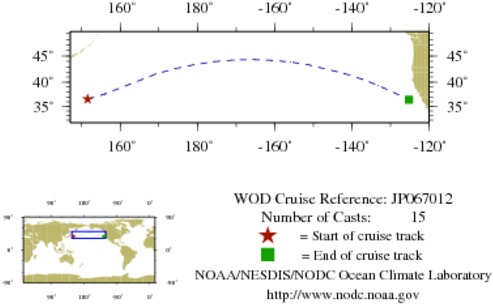 NODC Cruise JP-67012 Information