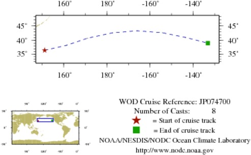 NODC Cruise JP-74700 Information