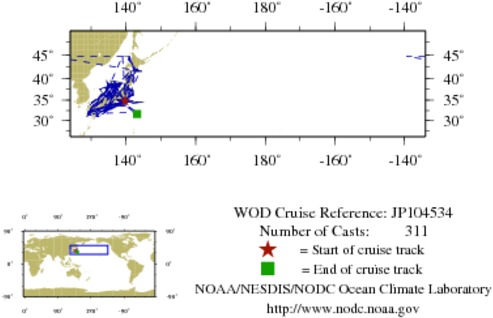NODC Cruise JP-104534 Information