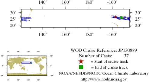 NODC Cruise JP-130889 Information