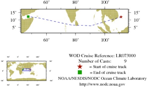 NODC Cruise LR-73000 Information