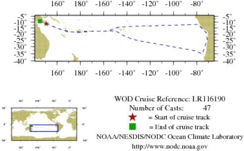 NODC Cruise LR-116190 Information