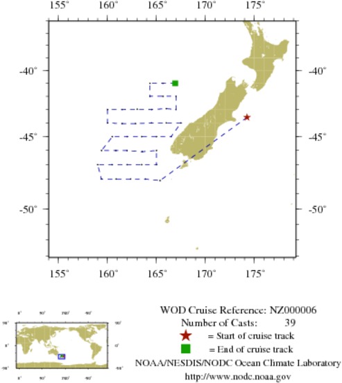 NODC Cruise NZ-6 Information