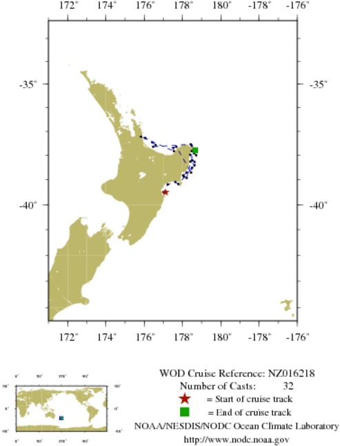 NODC Cruise NZ-16218 Information