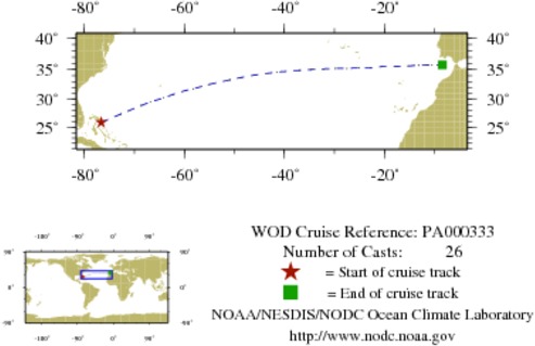 NODC Cruise PA-333 Information