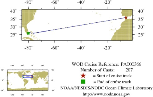 NODC Cruise PA-366 Information