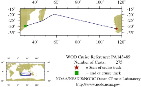 NODC Cruise PA-143489 Information