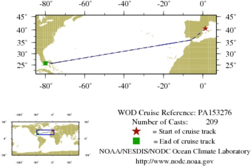 NODC Cruise PA-153276 Information