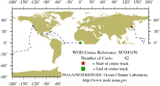 NODC Cruise SU-156 Information