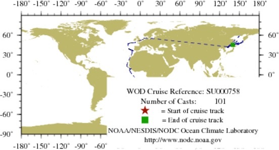 NODC Cruise SU-758 Information