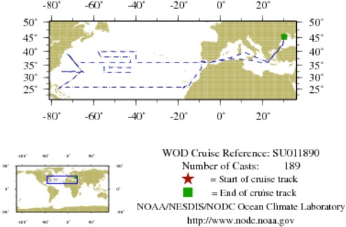 NODC Cruise SU-11890 Information