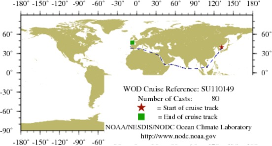 NODC Cruise SU-110149 Information