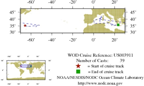 NODC Cruise US-3911 Information