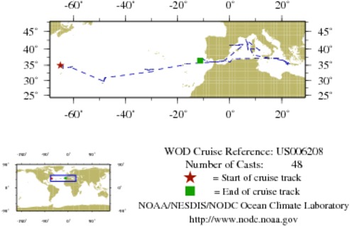 NODC Cruise US-6208 Information
