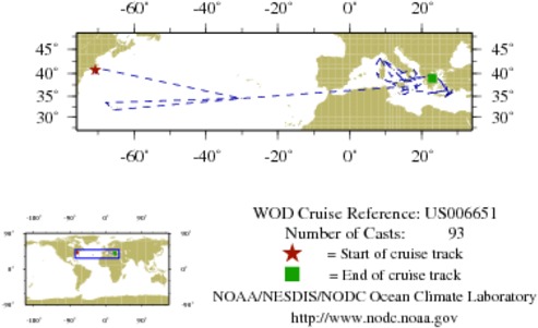 NODC Cruise US-6651 Information