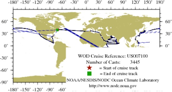 NODC Cruise US-7100 Information