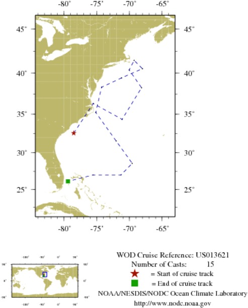 NODC Cruise US-13621 Information