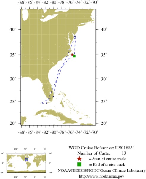 NODC Cruise US-16831 Information