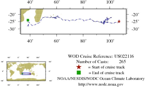 NODC Cruise US-22116 Information