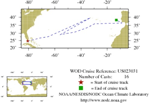 NODC Cruise US-23031 Information