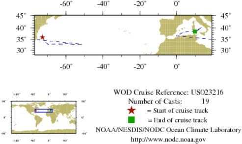 NODC Cruise US-23216 Information