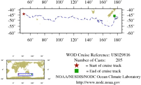 NODC Cruise US-29816 Information
