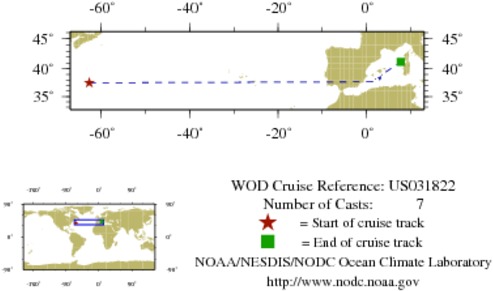 NODC Cruise US-31822 Information