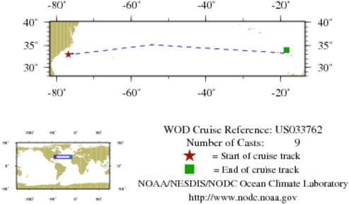 NODC Cruise US-33762 Information